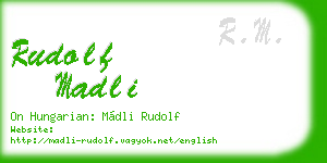 rudolf madli business card